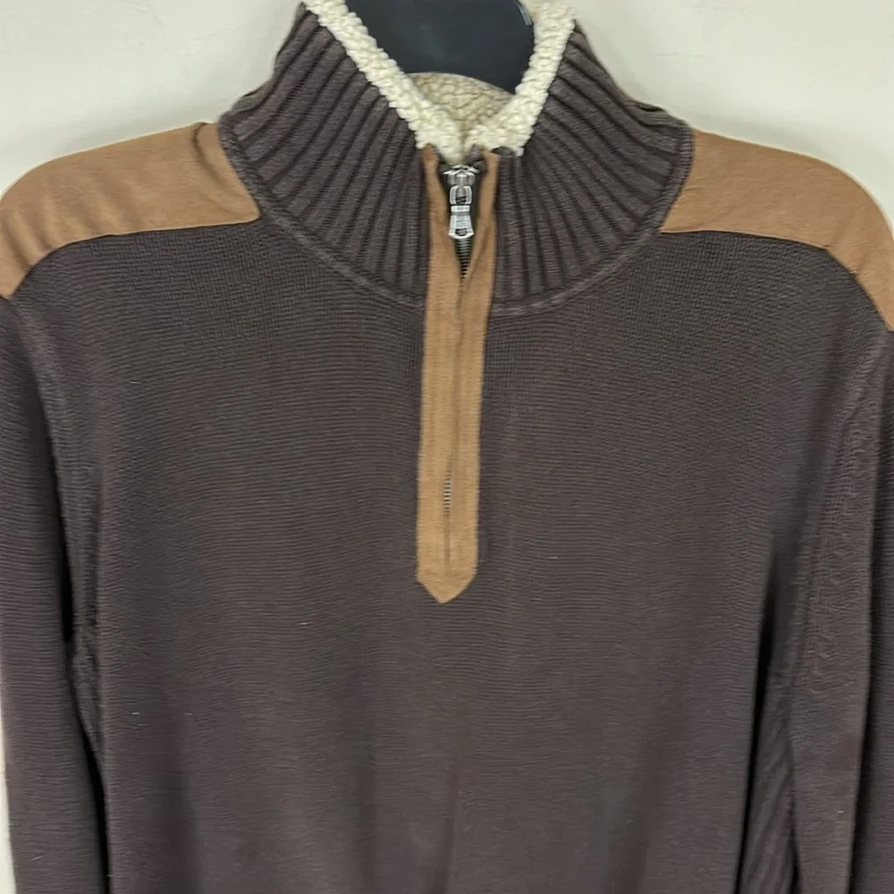 Tommy Hilfiger Heavy Cotton 1/4 Zip Sweater with Detailing Size XXL